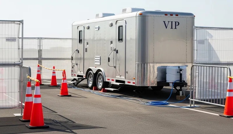 Vip Restroom Trailers services in Milan.