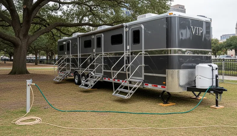 Vip Restroom Trailers services in Rochester.